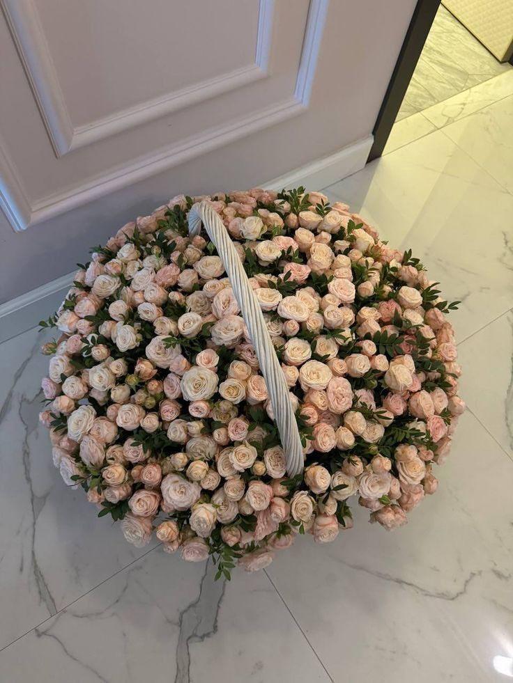 Professional floral arrangement in modern corporate setting